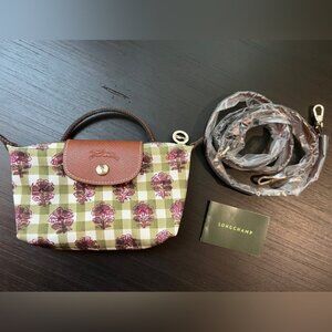 👜✨NWT Longchamp Le Pliage Artichoke Collection Special Edition Pouch 💚